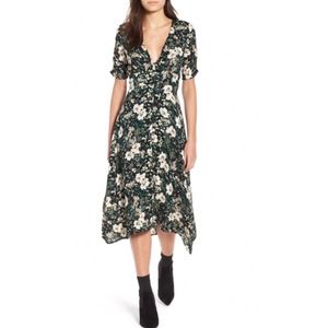 ASTR the Label Button Front Midi Dress